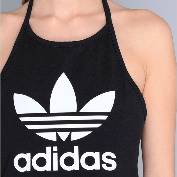 Adidas Black Trefoil Halter Tank - Picture 5 of 11